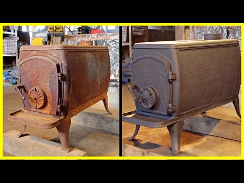 さびさびの鋳鉄製★薪ストーブを修理・レストアする Restoration - Wood-burning stove