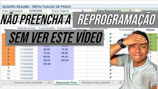 Como preencher a REPROGRAMAÇÃO da Caixa (OBRA ADIANTADA)