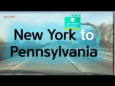 New York to Pennsylvania -Driving On the Road