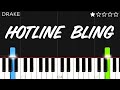 Drake Hotline Bling EASY Piano Tutorial