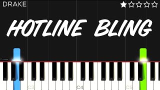Drake - Hotline Bling | EASY Piano Tutorial Resimi