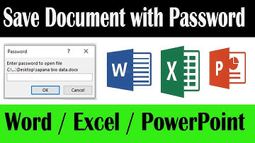 how to set / Remove password in Word / Excel / PowerPoint document | goombach #password #msoffice