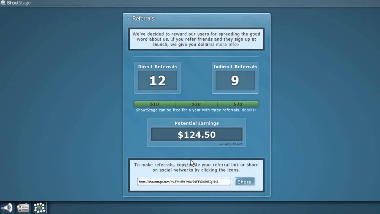 ShoutStage Beta | Referral Window Tutorial - YouTube