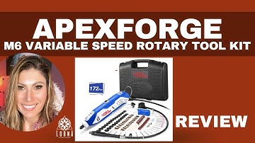 APEXFORGE M6 Variable Speed Rotary Tool Kit, Keyless Chuck & Flex Shaft, 172 Pcs Accessories, REVIEW