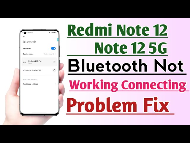 Redmi Note 12 & Note 12 5G Bluetooth Not Working Connecting Problem Solution  Useful Trick - Youtube