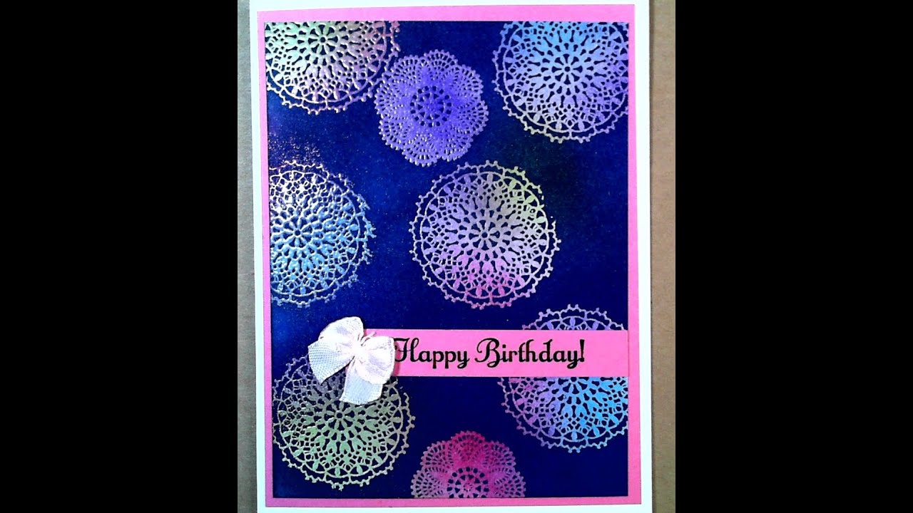 Using the Joseph's Coat technique to create easy card - YouTube