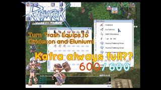 iRO:  Turn trash Equips into Oridecon / Elunium &  Bulk Oridecon and Elunium exchange