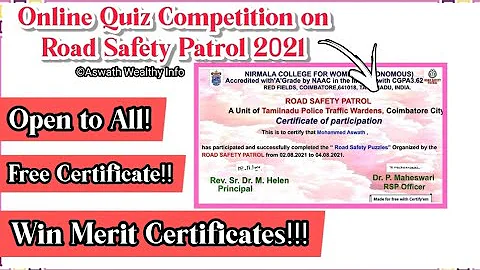 Online Quiz Competition 2021 on Road Safety Rules |Free E certificate quiz|E-Quiz 2021|Quiz Contest! - DayDayNews