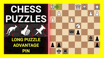 Chess Puzzles to Practice. Themes: Long puzzle, Advantage, Pin. Learn Chess