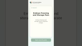 Embryo Freezing and Storage Fees #Shorts