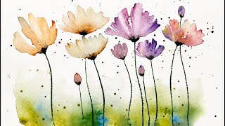 Fun & Simple Watercolor Flower Painting | Tutorial for Beginners