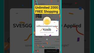 SHEIN App 2000 Coupon Trick 🔥 Unlimited 2000 free shopping Shein #short #shein #couponcode