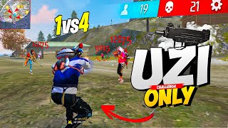 Uzi Only Challenge In Solo vs Squad 🥶 Free Fire