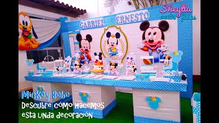 Decoracion De Un Ano Mickey Bebe Principe Rey Fiesta Para Nino Baby Mickey Decoration Youtube