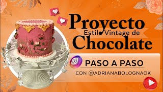 Pastel Vintage de Chocolate 🍫 - Paso a Paso (En Vivo)