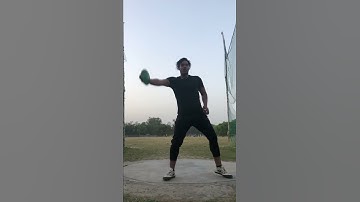 Discus throw technique practice throw Indian player Chandigarh 46 stadium practice speed technique