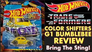 HOT WHEELS COLOR SHIFTERS TRANSFORMERS G1 BUMBLEBEE REVIEW - Does It Bring The Sting