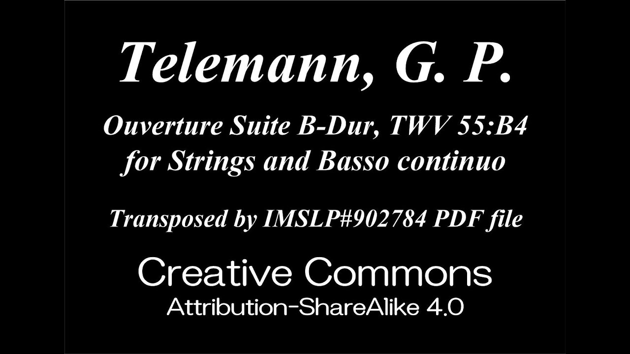 Telemann, G. P. _ Ouverture Suite in B-Dur, TWV 55:B4