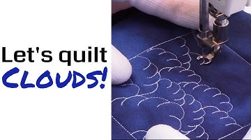 Beginner Machine Quilting Clouds #475 Easy Quilting Tutorial with Leah Day