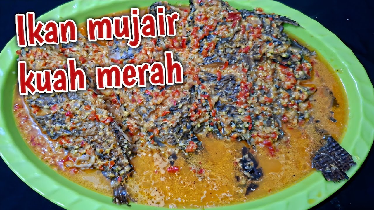 Resep baru kuah merah santan ikan mujair yang pedas. Josss