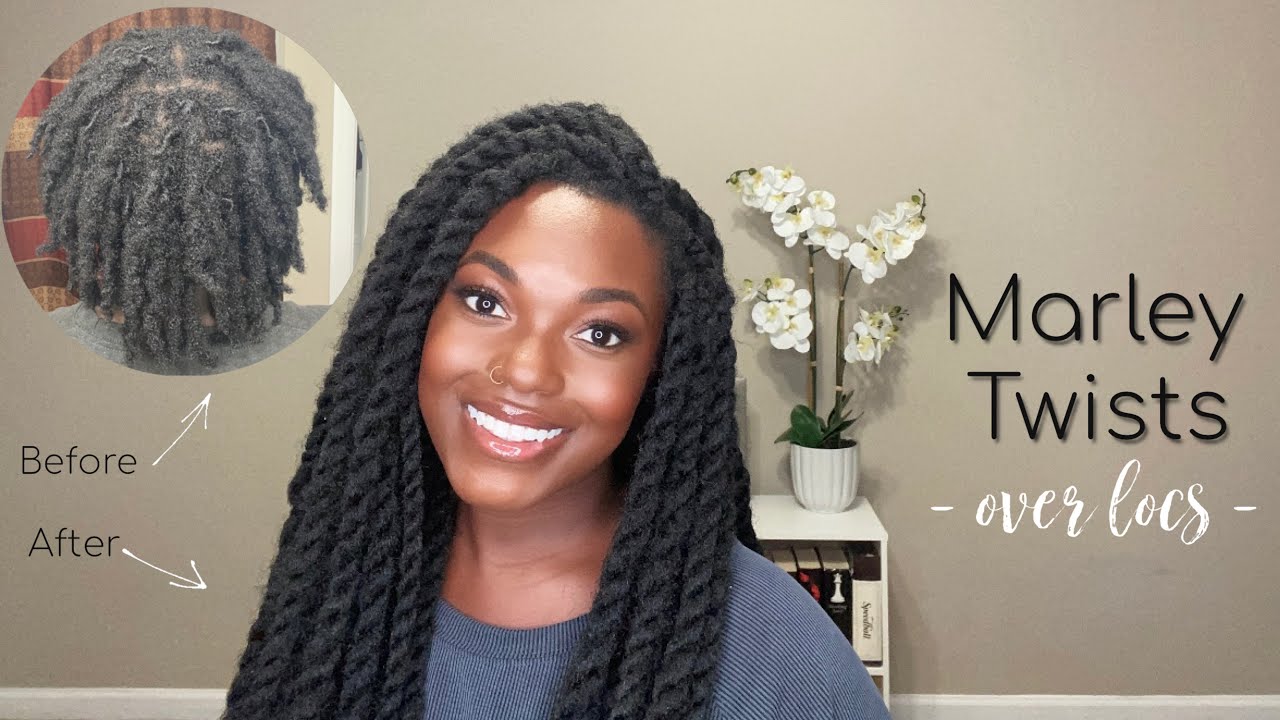 HOW TO: Marley Twists over THICK short locs | Protective Style | Naomi Onlae