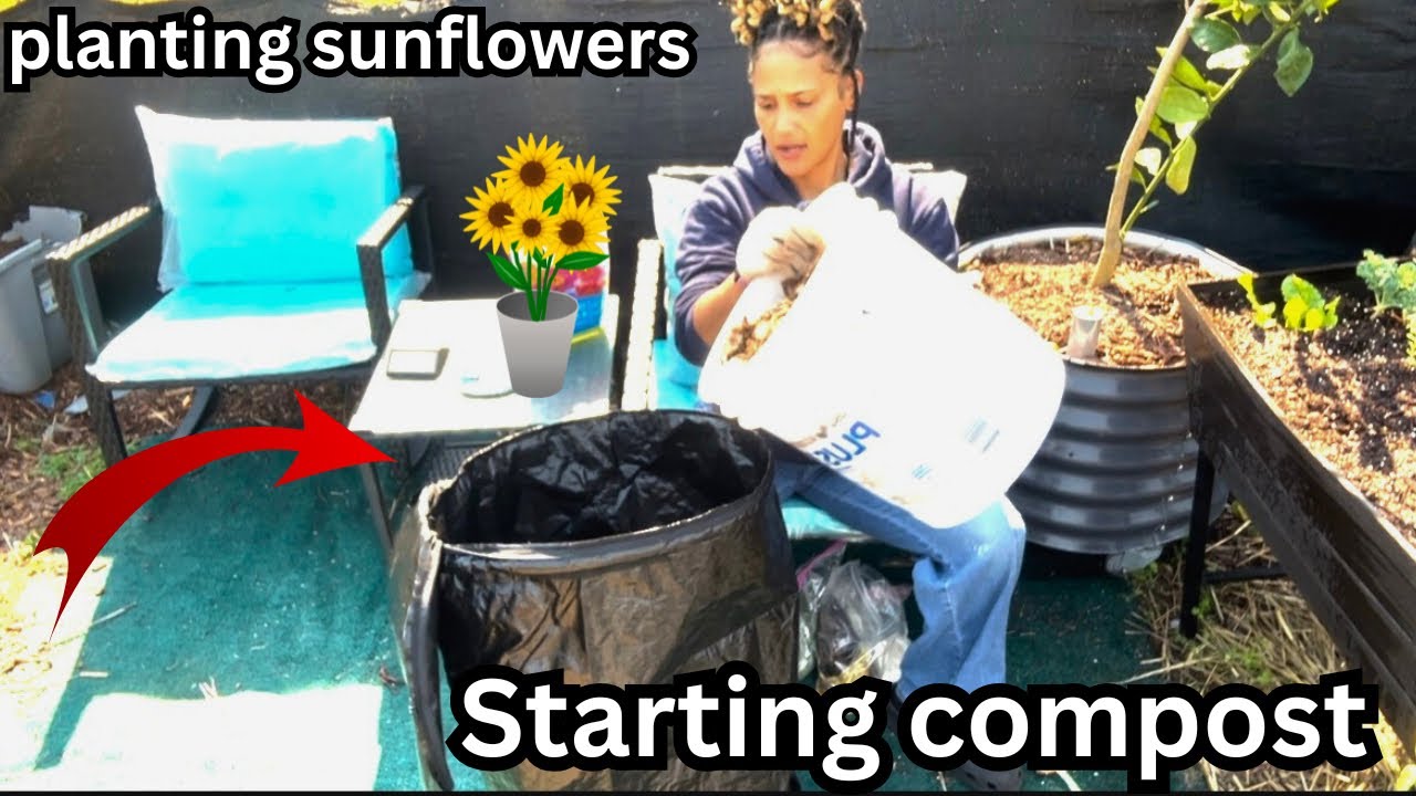 Planting Sunflowers + Starting a New Compost Bin 
