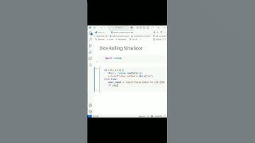 Dice rolling simulator code in python #ytshorts #coding #trending #pythonquiz #codeprep