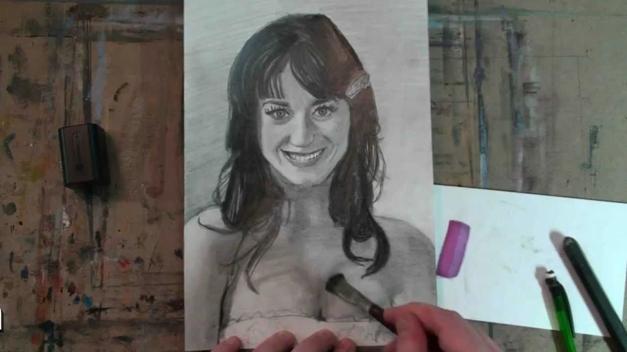 Draw Katy Perry Portrait Extended Shading Tutorial