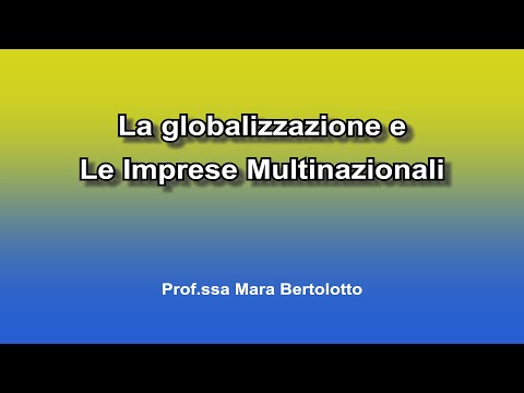 Video: Qual è la differenza tra multinazionale e azienda globale?