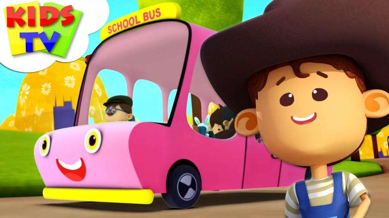 go round and round meaning Wheels On The Bus | Little Eddie Cartoons | +More Nursery Rhymes - Kids TV