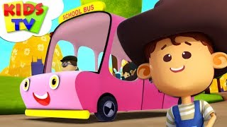 Wheels On The Bus | Little Eddie Cartoons | +More Nursery Rhymes - Kids TV