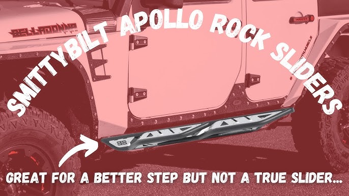 Smittybilt スミティビルト<br>ジープ JEEP  JL ラングラー<br>Apollo Rock Sliders with Steps<br>アポロ ロックスライダー ステップ<br>送料無料