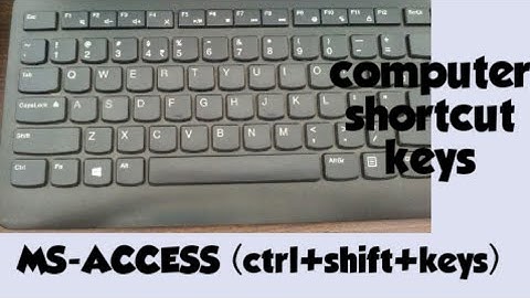 Learn MS-ACCESS (ctrl+shift+keys) just in one video👍
