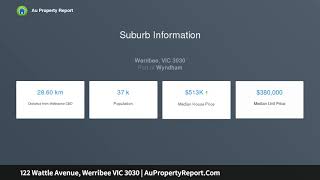122 Wattle Avenue, Werribee VIC 3030 | AuPropertyReport.Com