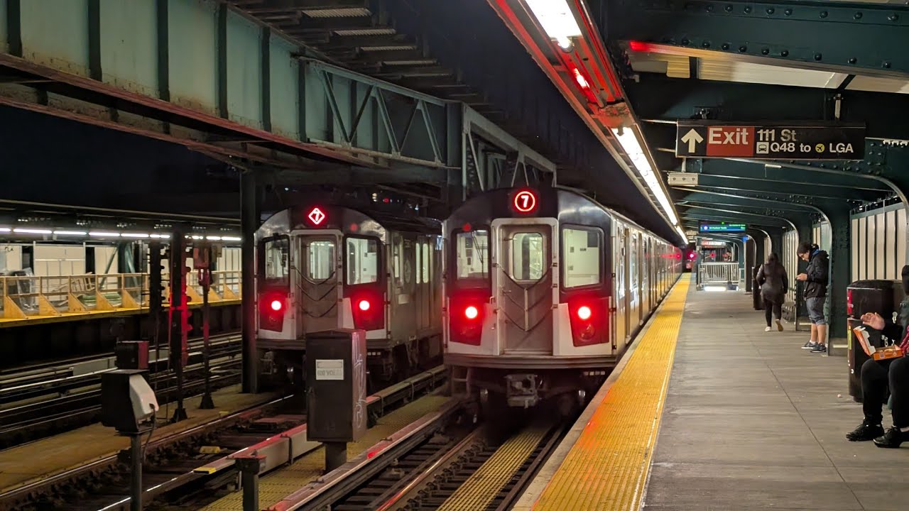 NYC Subway: R188 7 Trains & Yard Relay Moves at 111th Street (12/31/24)