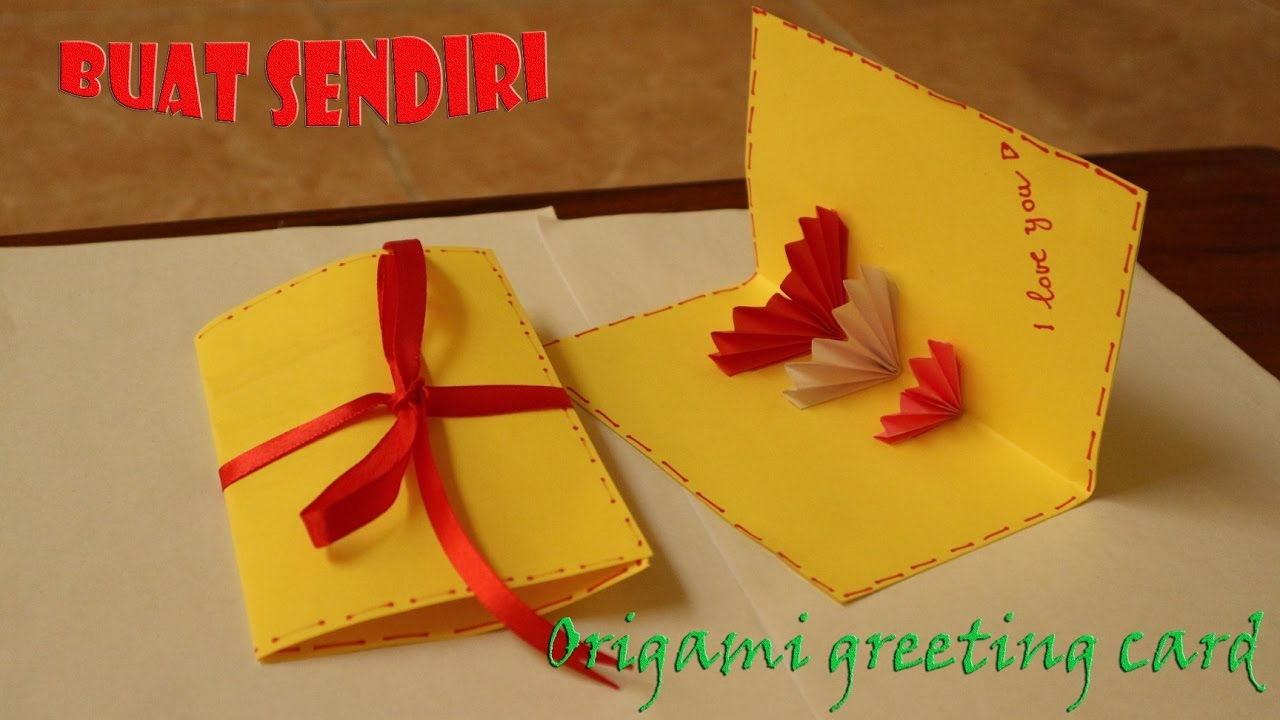 Cara Membuat Origami Kartu Ucapan Easy Origami Greeting Card YouTube