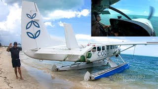 Coco Bahama Seaplanes Water Takeoff from Kamalame Cay Andros | C6-FAB
