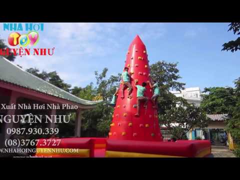 Nhà hơi leo núi , nhà phao núi Game show vận động cảm giác mạnh CTy Nguyện Như