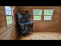 THIS CABINS ONLY $79K ?!? BIG BERTHA 1.0 RUSTIC MODULAR CABIN,  13 MINS CABIN TOUR, WOOD STOVE 🪵 👌 