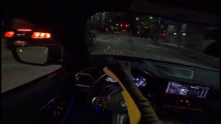 DOWNTOWN CITY POV IN MY STAGE 2 BMW M340i 🔥🔥 (GOT DUSTED BY A MUSTANG)