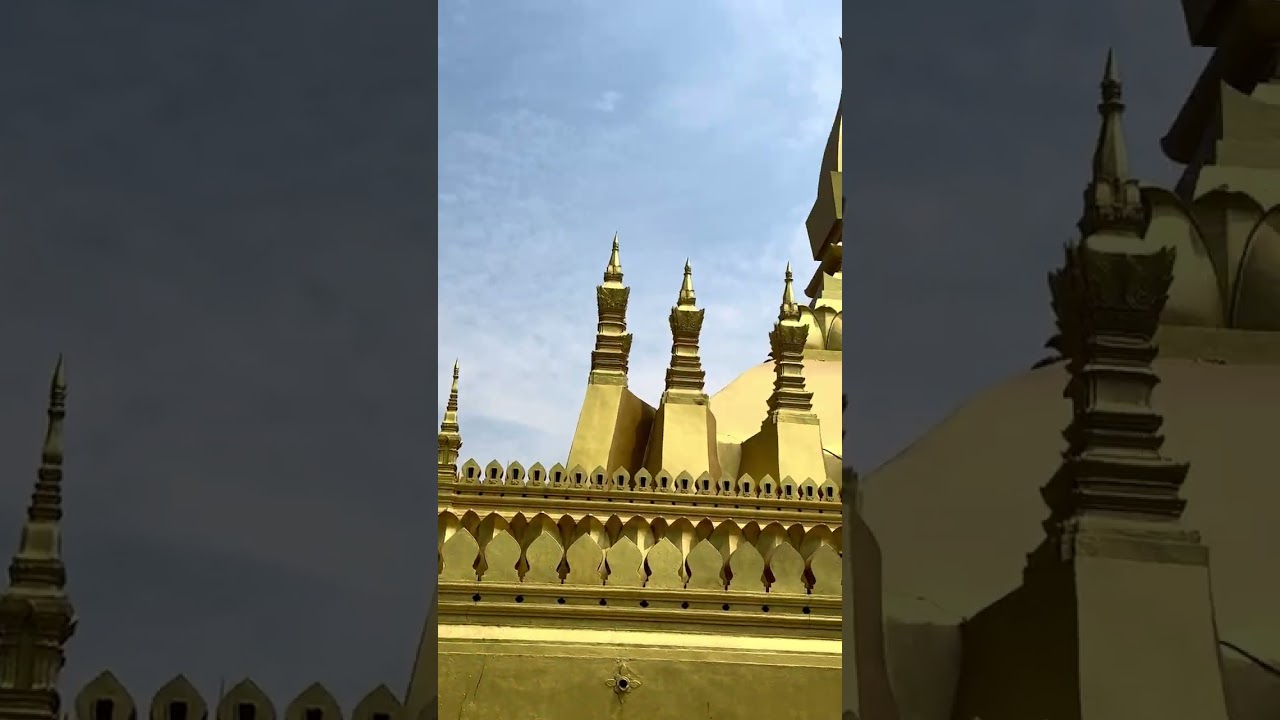 Vientiane: That Luang Stupa, the symbol of Laos. A metaphor for elevation to nirvana.
