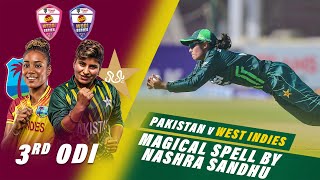 Nashra Sundhu picks up 3 wickets | Pakistan Women vs West Indies Women | 3rd ODI 2024 | PCB | M2F2U