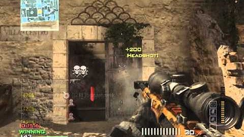 MW3 wall bang double headshot no scope across the map