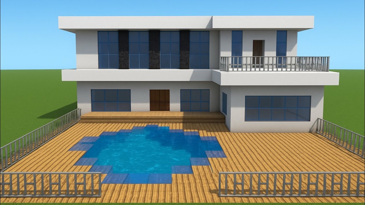 Villa Tutorial Build Minecraft Java Minecraft Modern House Build | Luxury Villa Design Tutorial | Wider ...