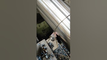 Small shaft in the making on Cazeneuve HB725 lathe making nice chips #asmr #manualmachinist #shorts