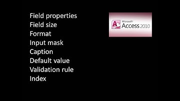 field properties in access | caption in access | validation rule in access|validation text in access