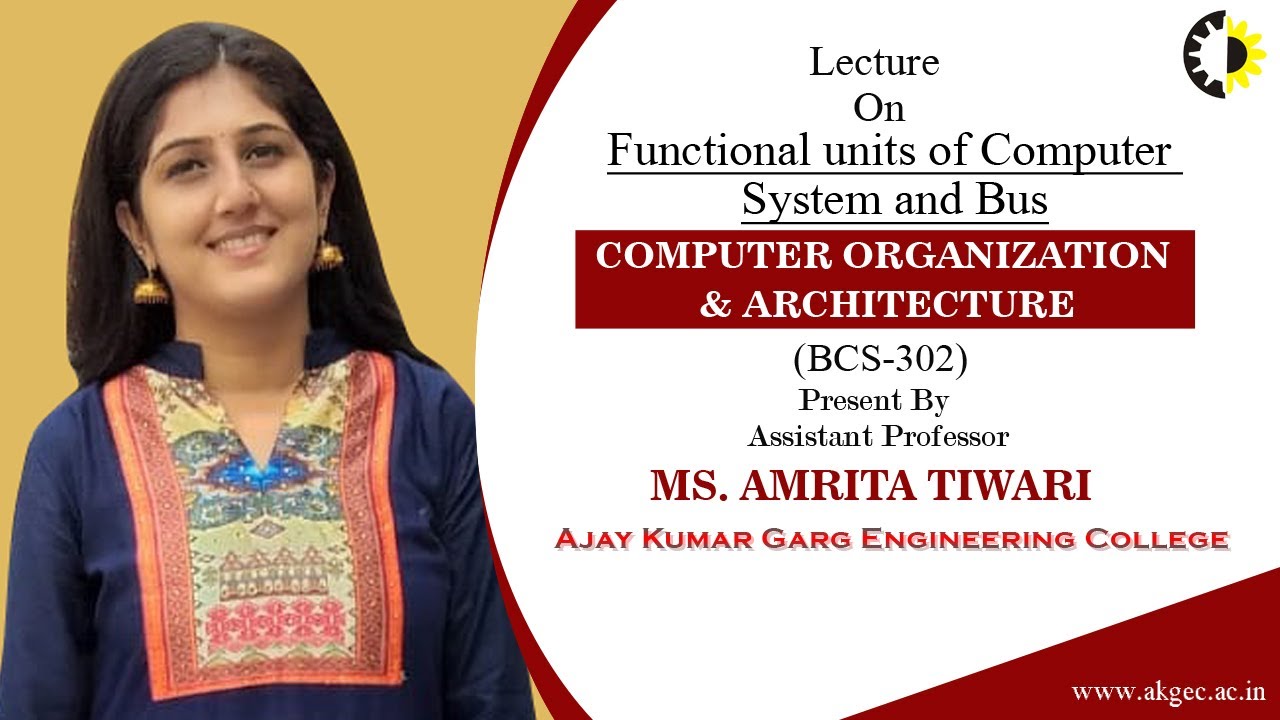 FUNCTIONAL UNITS OF COMPUTER SYSTEM AND BUS || COMPUTER ORGANIZATION ...