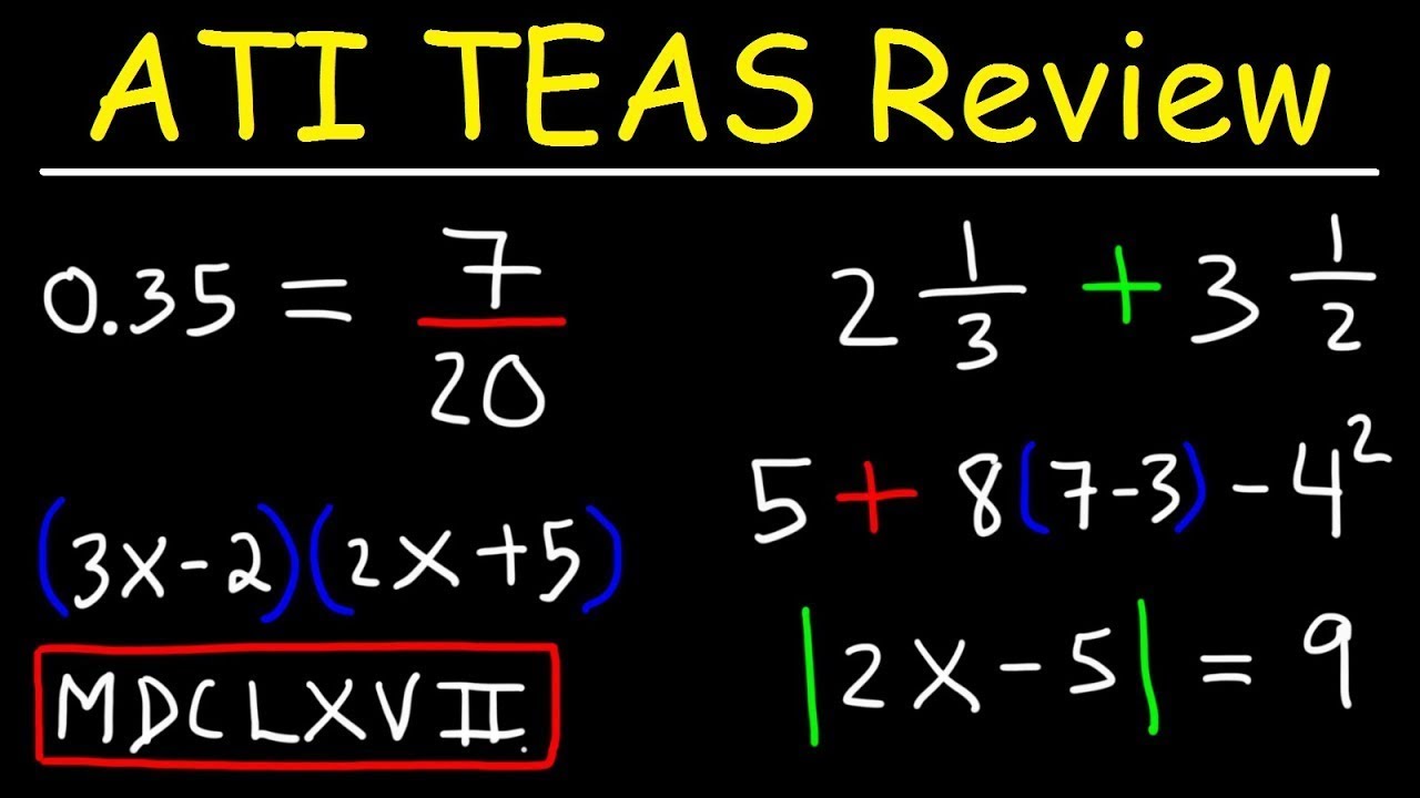⁣ATI TEAS Test Math Review - Study Guide