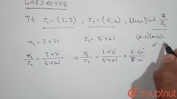 If z_1= (2,3) , z_2= (5,6), then find z_1/z_2. | 12 | COMPLEX NUMBERS | MATHS | AAKASH SERIES | ...