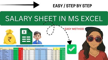 " Salary Sheet in MS Excel | Easy Step by Step Guide"  HRA DA PF ESI